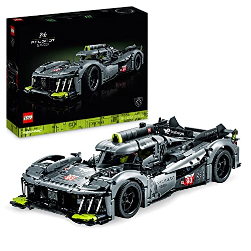 LEGO Technic PEUGEOT 9X8 24H Le Mans Hybrid Hypercar, Iconico Modellino di Auto da Corsa per Adulti da Costruire, Set Automobilistico da Collezione Scala 1:10, Idea Regalo Uomo, Donna, Lui o Lei 42156