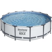 Piscina base struttura e liner rotonda Steel Pro MAX da 427x107 cm grigio chiaro