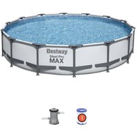 Piscina Fuori Terra Bestway Steel Pro Max 427x84 cm con Pompa Filtro a Cartuccia 2.006 l/h