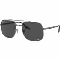 Ray - Ban Unisex RB3699 004/K8 Occhiali da sole Metallo Grigio Grigio Squadrata Polarizzata