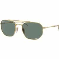 Ray - Ban Unisex RB3707 001/O9 Occhiali da sole Metallo Oro Grigio Geometrica Polarizzata