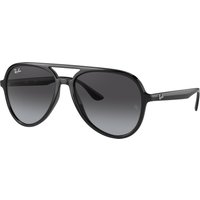 Ray - Ban Unisex RB4376 601/8G Occhiali da sole Iniettato Nero Grigio Pilot Normale Sfumato