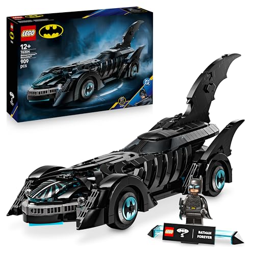 LEGO DC Batmobile Batman Forever - Macchina Giocattolo del Supereroe con Minifigure - Auto con Abitacolo Apribile e Interni Dettagliati - Regalo per Bambini da 12 Anni, Adolescenti e Fan Adulti 76304