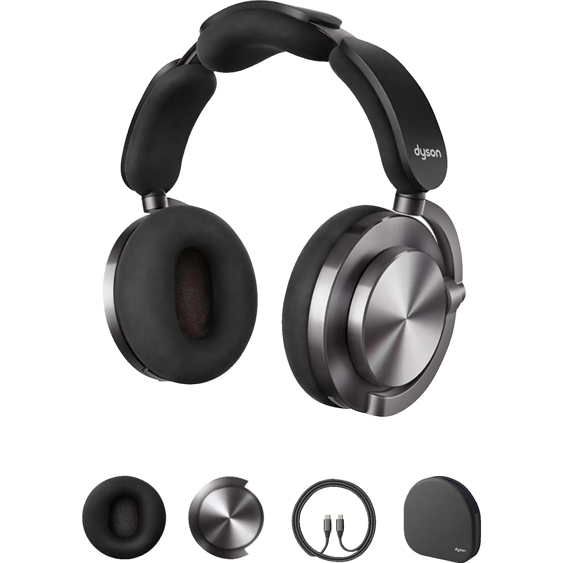 DYSON OnTrac™ Cuffie Wireless Bluetooth con Cancellazione del Rumore - Nero