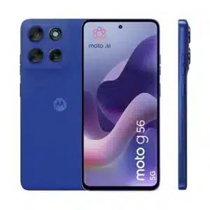 Motorola moto g56 5G 8/256GB, Fotocamera 50MP + sensore antisfarfallio, Display 6.72" FHD+ 120Hz, batteria 5200mAh, MediaTek Dimensity 7060, Android 15, PANTONE Dazzling Blue