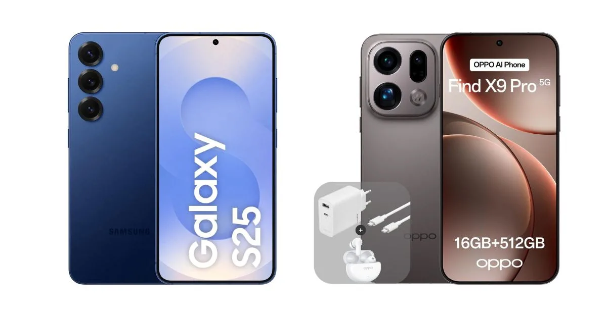 OPPO Find X9 Pro vs Galaxy S25