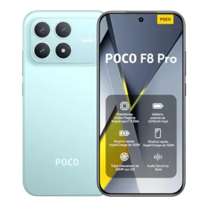 XIAOMI POCO F8 Pro, Smartphone 12+256 GB, Display AMOLED 6,59" 120Hz, Tripla Fotocamera 50MP Teleobiettivo 60mm, Audio Sound by Bose, Batteria 6210mAh, Blu, Garanzia 2 anni, Caricatore escluso