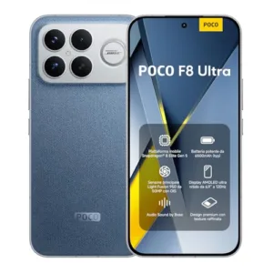 Xiaomi POCO F8 Ultra, Smartphone 12+256 GB, Display AMOLED 6,9" 120Hz, Fotocamera 50MP Light Fusion 950 con OIS, Audio Sound by Bose, Batteria 6500mAh, Denim Blu, Garanzia 2 anni, Caricatore escluso