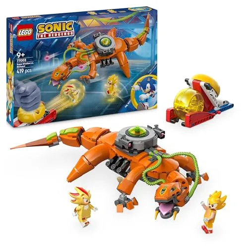 LEGO Sonic Super Shadow vs. Biolizard, Giochi d'Azione per Bambini e Bambine 9 Anni in su con Personaggi e Robot Giocattolo da Costruire, Idea Regalo di Compleanno per Gamer da Collezione 77003