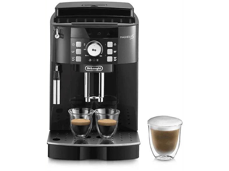 Macchina Automatica per Caffè DE'LONGHI Magnifica S ECAM21.116.B, Cappuccinatore Manuale Classico, 2 bevande dirette, Pannello Comandi con Tasti, 15 bar, 1450 W, Black