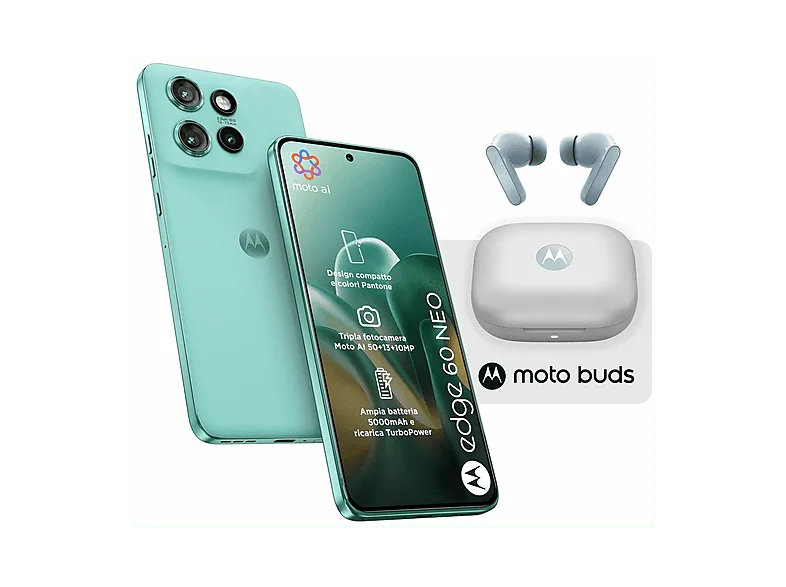 MOTOROLA Edge 60 Neo 256+MotoBuds, 256 GB, Frostbite