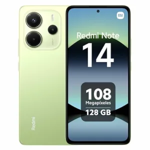 XIAOMI Redmi Note 14 Smartphone, 6GB RAM 128GB, Schermo 6.67" AMOLED, 120Hz, Fotocamera 108MP, Sensore di impronte digitali, NFC, 33W turbo ricarica, 5500mAh, Verde Lime