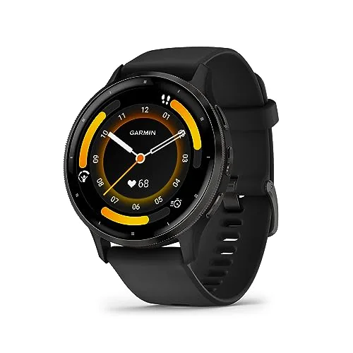 Garmin Venu 3, Smartwatch AMOLED 1,4", Cassa 45mm, Microfono e Speaker, Musica, GarminPay, +30 App sport, GPS, Cardio, SpO2, Autonomia 14 giorni (Black & Slate)