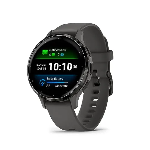 Garmin Venu 3S, Smartwatch AMOLED 1,2", Cassa 41mm, Microfono e Speaker, Musica, GarminPay, +30 App sport, GPS, Cardio, SpO2, Autonomia 10 giorni (Pebble Gray & Slate)