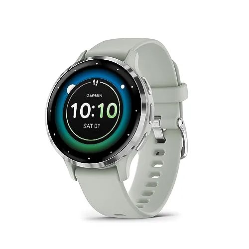 Garmin Venu 3S, Smartwatch AMOLED 1,2", Cassa 41mm, Microfono e Speaker, Musica, GarminPay, +30 App sport, GPS, Cardio, SpO2, Autonomia 10 giorni (Sage Gray & Silver)