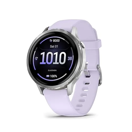 Garmin Venu 4, 41mm, Smartwatch per il fitness, Display AMOLED 1,2", Speaker e Microfono, Comandi Vocali, GPS Multi-band, Torcia, 80+ App per lo Sport, Autonomia 10 giorni (Gray & Silver)