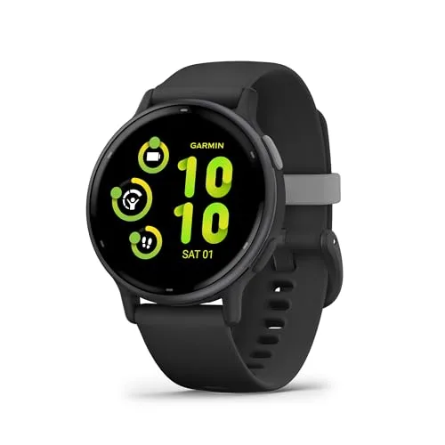 Garmin vívoactive 5, Smartwatch AMOLED 1,2", Cassa 42mm, Musica, GarminPay, +30 Sport, GPS, Cardio, Coach Sonno, Benefici Workout, Autonomia 11 giorni (Black & Slate)