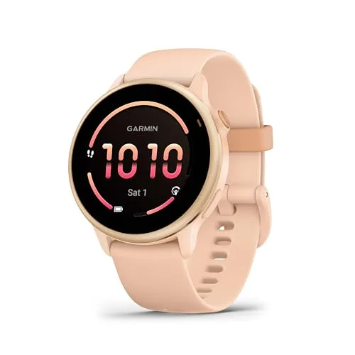 Garmin vívoactive 6, Smartwatch AMOLED 1,2" (2.000 nit), Cassa 42mm, Musica, GarminPay, +80 Sport, GPS, Cardio, Coach, Dinamiche di corsa, App Mobility, Autonomia 11 giorni (Pink Dawn)