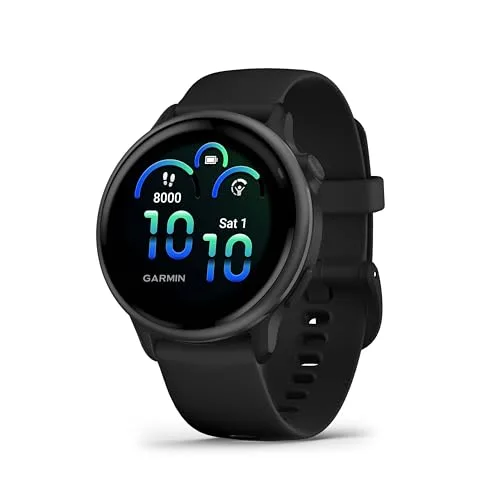 Garmin vívoactive 6, Smartwatch AMOLED 1,2" (2.000 nit), Cassa 42mm, Musica, GarminPay, +80 Sport, GPS, Cardio, Coach, Dinamiche di corsa, App Mobility, Autonomia 11 giorni (Black & Slate)