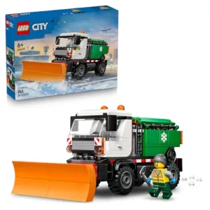 LEGO City Spazzaneve Giocattolo - Kit Modello di Camion con Minifigure, Attrezzi e Funzione Spargisale - Idea Regalo di Compleanno per Bambini da 6 Anni in su e Appassionati di Ingegneria - 60490