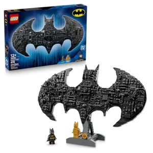 LEGO DC Logo di Batman - Giocattolo da Supereroi con 2 Minifigure da Collezione - Decorazione da Parete 3D Fai da Te o da Camera da Letto - Idea Regalo per Bambini da 12 Anni Fan del Film - 76330