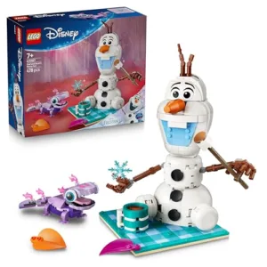 LEGO | Disney Frozen Il Divertente Picnic di Olaf e Bruni - Pupazzo di Neve Giocattolo con Coperta da Picnic e Accessori - Decorazione per la Camera da Letto - Regalo per Bambine da 7 Anni - 43287