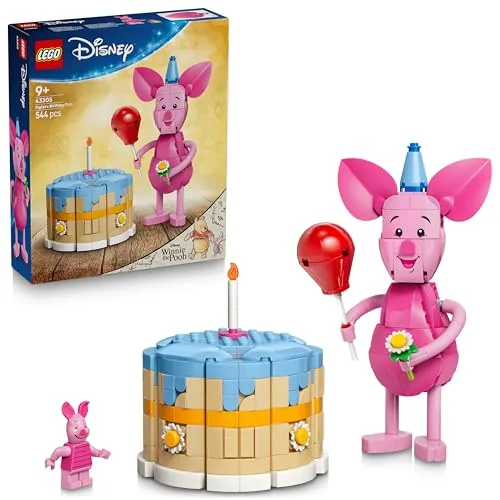 LEGO | Disney Il Divertente Compleanno di Pimpi - Giocattolo con Action Figure di Animale, Torta di Compleanno e Minifigure da Collezione - Idea Regalo per Bambine da 9 Anni in su e per i Fan - 43305