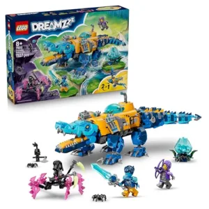 LEGO DREAMZzz 2 in 1 Sottomarino Coccodrillo Giocattolo - Trasformabile in Sottomarino Aquila - con 3 Minifigure, 2 Ragni e Creatura del Tesoro Blu da Collezione - Regalo per Bambini 8+ Anni - 71512