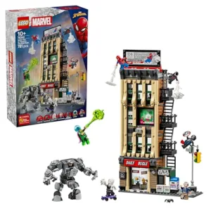 LEGO | Marvel Spider-Man vs. Mysterio: il Daily Bugle - Giocattolo dei Supereroi con Action Figure Mech e 7 Minifigure - Regalo di Compleanno per Bambini da 10 Anni in Su e Fan dei Film - 76342