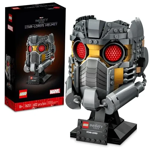 LEGO Marvel Star-Lord's Helmet Set 76251, kit da collezione per adulti, decorazione per la casa, attività creativa, idea regalo