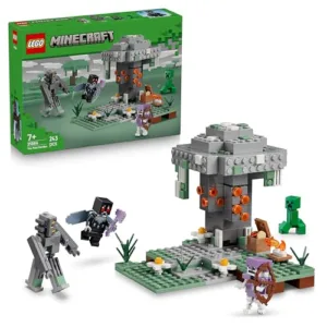 LEGO Minecraft Giardino Pallido - Bioma Giocattolo in Miniatura con Minifigure di Creaking e Mothman, e le Figure di Creeper e di Scheletro - Regalo per Gamer, Bambini e Bambine da 7 Anni - 21586
