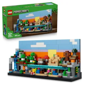 LEGO Minecraft Mini-Biomi Giocattolo - Decorazione Fai da Te in Miniatura per la Stanza da Gaming - Puzzle 3D con 5 Microfigure - Regalo per Gamer, Bambini, Bambine e Adolescenti da 12 Anni - 21589