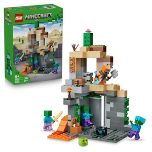 LEGO Minecraft Zombie Dungeon - Giocattolo Interattivo con Minifigure di Viandante, 3 Figure Zombie, Slime e un Tavolo da Crafting - Regalo per Gamer, Bambini e Bambine da 8 Anni in su - 21587