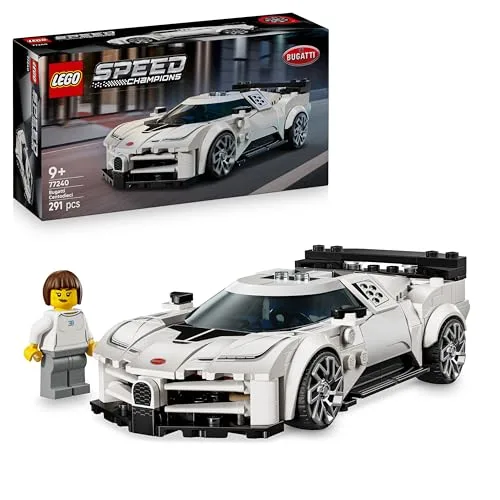 LEGO Speed Champions Hyper Sports Car Bugatti Centodieci - Modellino di Auto con Minifigure del Pilota - Macchina Giocattolo per Bambini da 9 Anni - Regalo di Compleanno - 77240