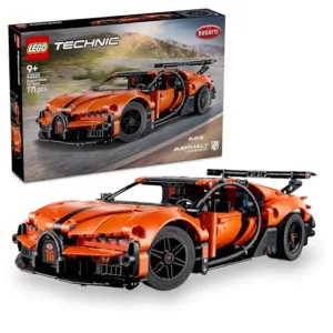 LEGO Technic Bugatti Chiron Pur Sport - Macchina Giocattolo - Modello di Auto da Corsa con Motore W16, Sterzo e Porte Apribili - Regalo per Bambini da 9 Anni in su Fan degli Sport Motoristici - 42222