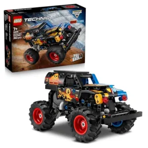 LEGO Technic Monster Jam Grave Digger Fuoco e Ghiaccio - Camion Giocattolo Pull-Back - Veicolo da Corsa con Dettagli Autentici - Regalo di Compleanno per Bambini, Bambine e Fan da 7 Anni in su - 42219