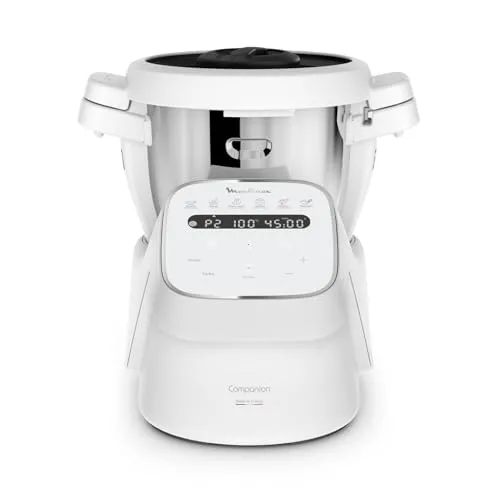 Moulinex Companion, Robot da Cucina Multifunzione per 10 Persone, 14 Funzioni e Modalità Manuale, Capacità 3L, Colore Grigio, HF8401F1