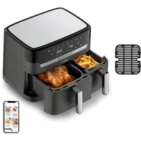 Moulinex Dual Easy Fry et Grill Friggitrice Ad Aria 8.3L 2 Cestelli Modalità Sync