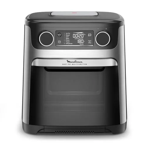 Moulinex Easy Fry Multifunction, Friggitrice ad Aria Versatile 15L/1.5kg per 6 Persone, 1800W, Tecnologia Extra-Crisp, 10 Programmi di Cottura, Esperienza Personalizzata con My Moulinex, AL556D