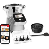 Moulinex Robot Da Cucina Multifunzione I-Companion Touch Pro Silver Funzione Cottura Capacità 3L Schermo Touch Bilancia Integrata