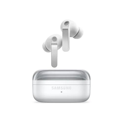 Samsung Galaxy Buds4 Pro White, Altoparlante a 2 Vie, Doppio Amplificatore, Chiamate Cristalline, Audio 360°, ANC Migliorata, Controllo Adattivo Rumore, Galaxy AI con Comandi Vocali [ver. italiana]
