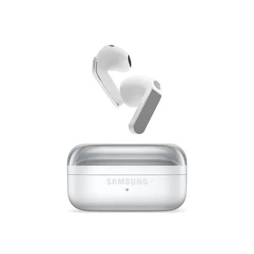 Samsung Galaxy Buds4 White, Auricolari Bluetooth Wireless, Equalizzatore Adattivo, Chiamate Cristalline, Audio a 360°, ANC, Controllo Adattivo del Rumore, Galaxy AI con Comandi Vocali [ver. italiana]