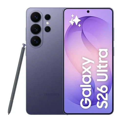 Samsung Galaxy S26 Ultra Smartphone AI, 256GB, 3 anni di Garanzia, Privacy Display Integrato, Processore Potente, Assistente Foto, Camera 200 MP, 5000 mAh, Cobalt Violet [Versione italiana]