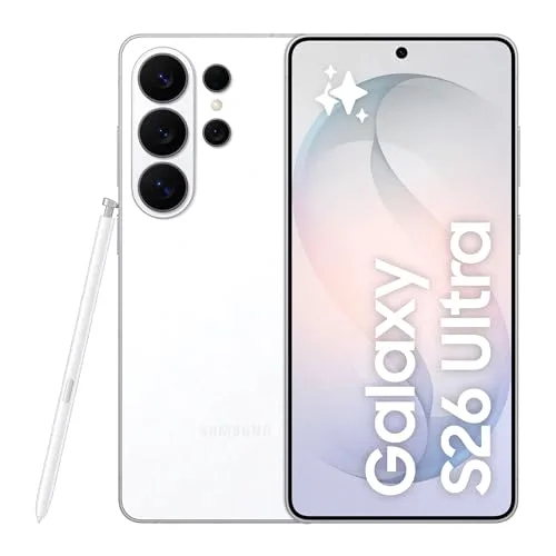 Samsung Galaxy S26 Ultra Smartphone AI, 256GB, 3 anni di Garanzia, Privacy Display Integrato, Processore Potente, Assistente Foto, Camera 200 MP, 5000 mAh, White [Versione italiana]