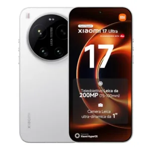 XIAOMI 17 Ultra, Smartphone 16+512 GB, Teleobiettivo Leica 200 MP 75–100 mm, Tecnologia LOFIC HDR, HyperAI, Lenti Leica APO, White, Garanzia 2 anni+1 anno extra, Caricatore non incluso