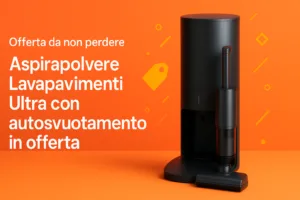 Immagine editoriale che rappresenta: Aspirapolvere Lavapavimenti Ultra con autosvuotamento in offerta
