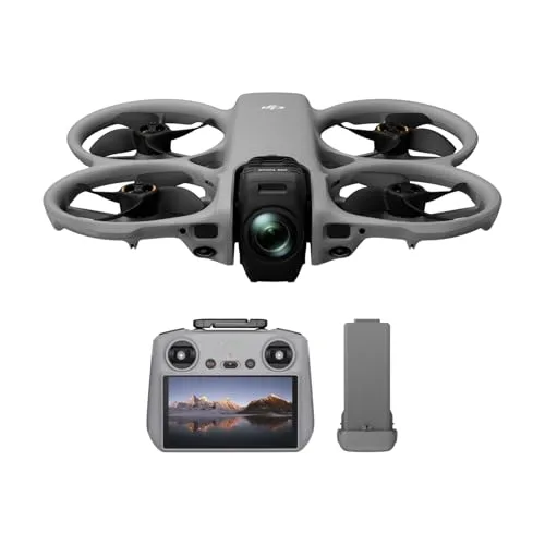 DJI Avata 360 (RC 2), drone a 360° con imaging 8K a 360° da 1 pollice per FPV e riprese aeree, drone con fotocamera a 360° con paraelica. Include RC 2 con schermo integrato per un controllo preciso.
