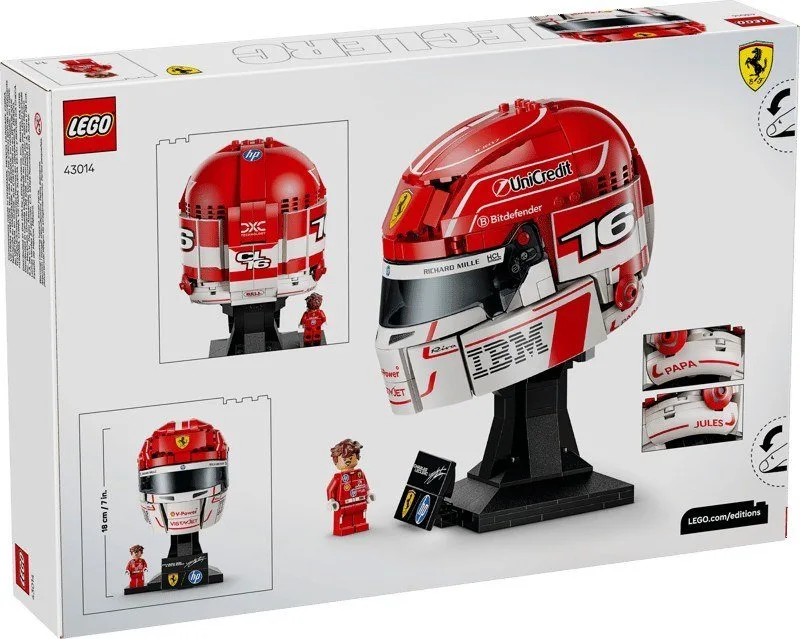 Lego Casco di Charles Leclerc Scuderia Ferrari HP 43014