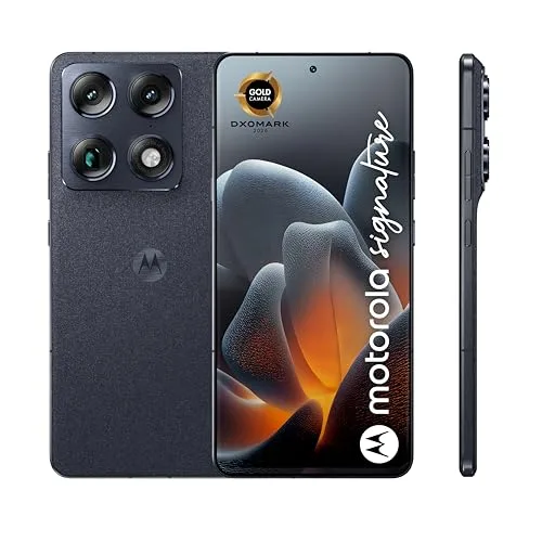 Motorola Signature (16/512GB, Tripla camera 50MP, selfie 50MP, display Super HD 6.8" Extreme AMOLED 165Hz, Qualcomm Snapdragon 8 Gen 5, 5200mAh TurboPower 90Hz, IP68/69, 5G, Android 16), Carbon