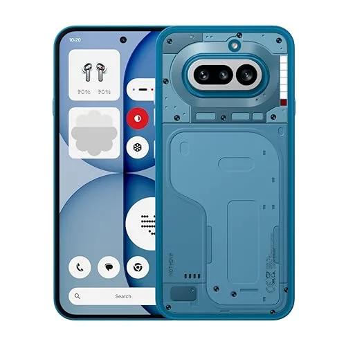 Nothing Phone (4a) - Tripla Fotocamera 50MP, Ultra Zoom 70x, Smartphone Trasparente, Batteria Lunga Durata, Ricarica Rapida 50W, AMOLED 120Hz, Glyph Bar, 12GB+256GB - Blu